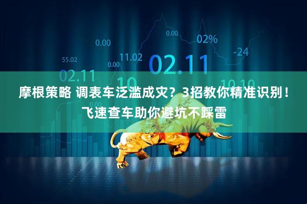 摩根策略 调表车泛滥成灾？3招教你精准识别！飞速查车助你避坑不踩雷