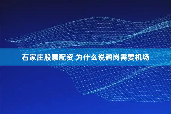 石家庄股票配资 为什么说鹤岗需要机场